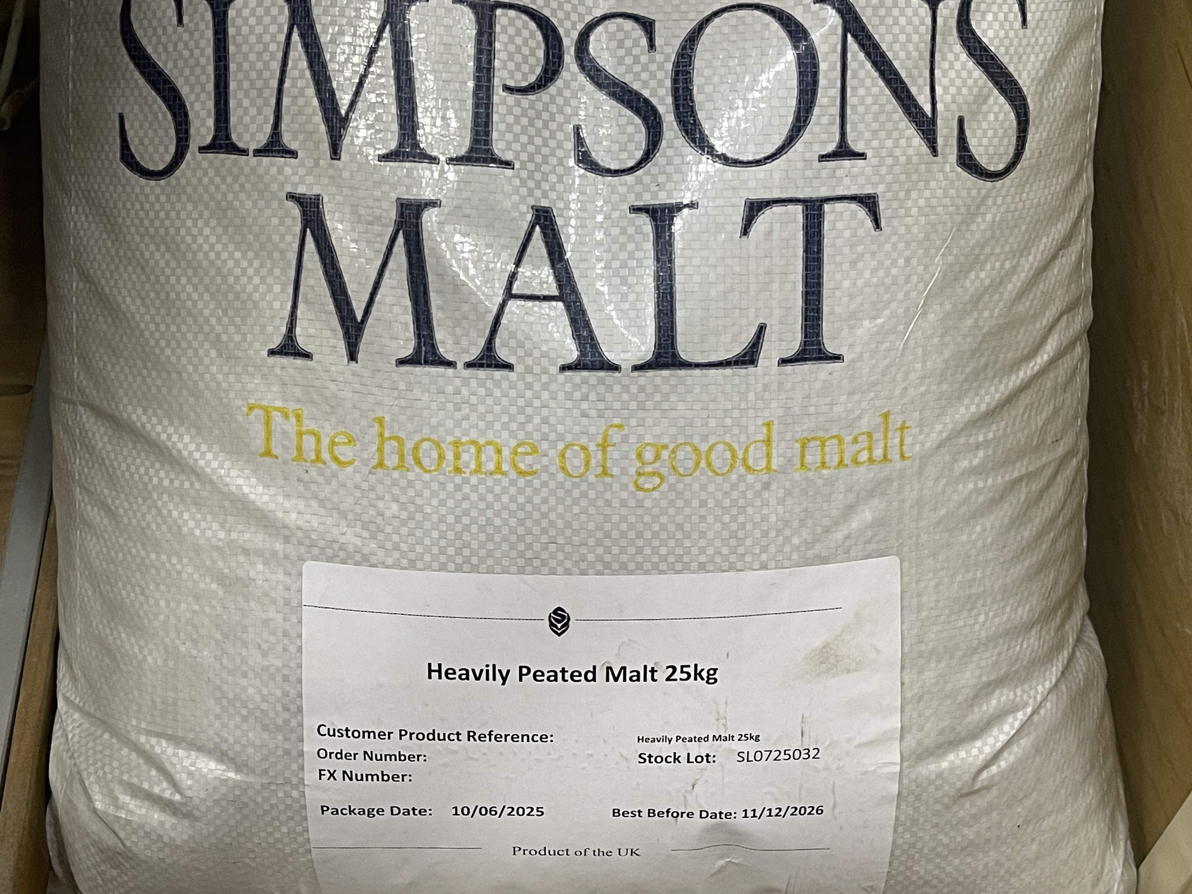 Солод SIMPSON  Peated  69 ppm Великобритания мешок 25 кг