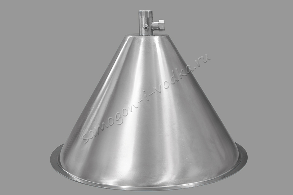 Конусная крышка "аламбик" для кубов 76, 100 литров/УПВК 100/120/150 литров (D530) v2.0
