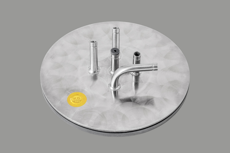 Крышка приемной емкости для дистилляции под вакуумом ароматных спиртов V2.0 D-160мм