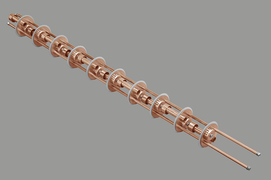 Медная вставка колонны Д58-750 версия 2019