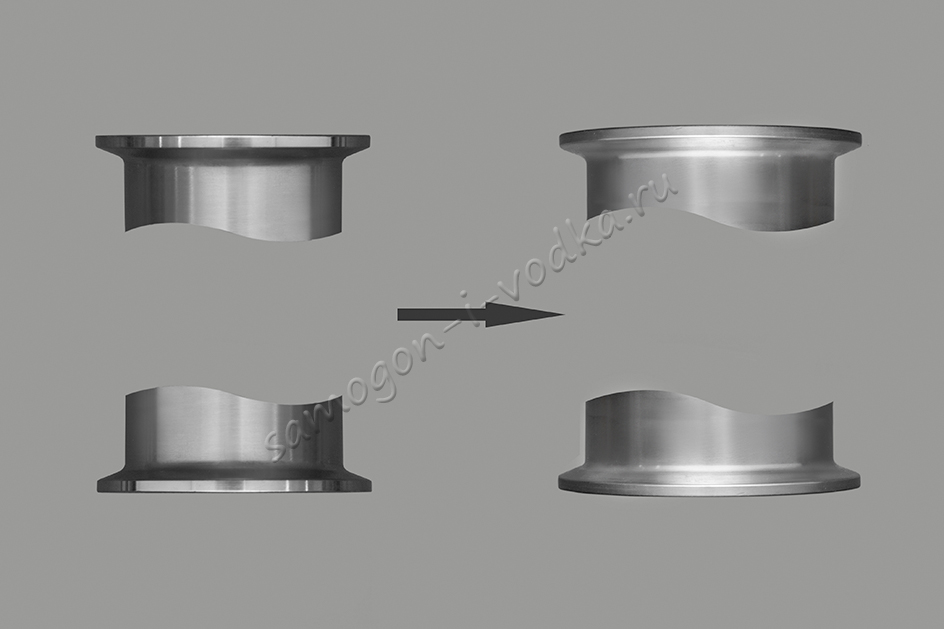 Соединение верх и низ кламп 2.5" вместо соединения кламп 2,0" (DN50)