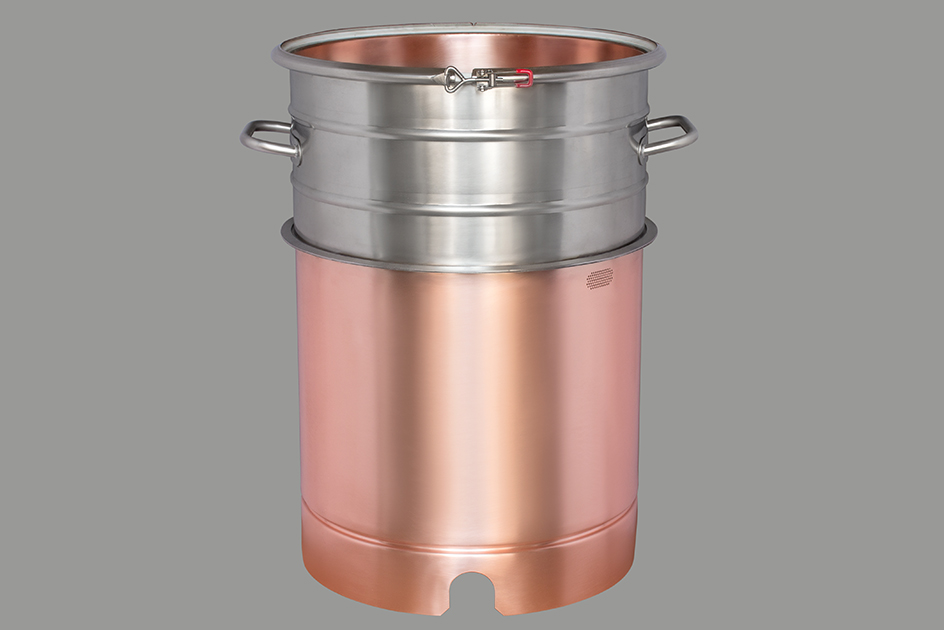 Вставка медная с увеличением объема  +21 литр, для кубов 50 литров D400