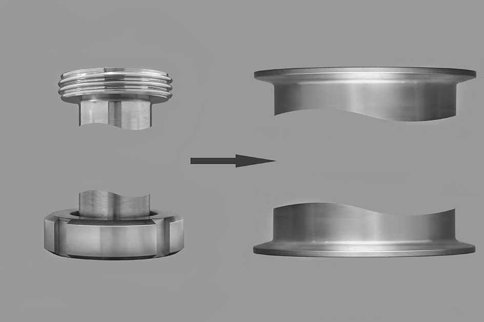 Соединение верх и низ кламп 4.0" (DN100) вместо соединения молочная муфта ДУ40
