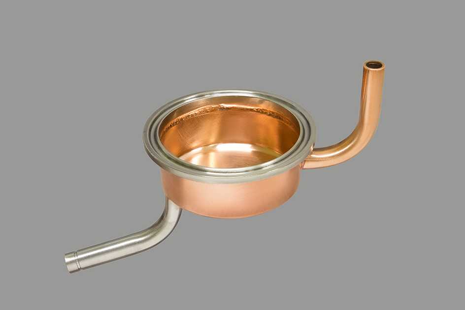 Оголовник кожухотрубного медного дистиллятора ХД-2d