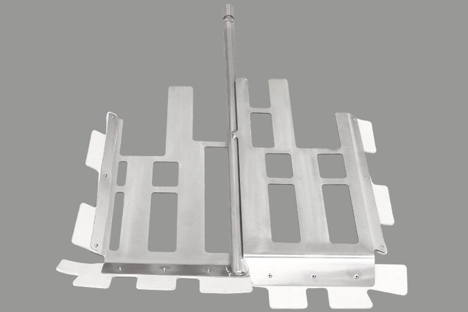 Лопасти мешалки с силиконовыми скребками УПВК-75 v3.0 (для мотора 0,35кВт с редуктором)