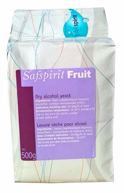 Дрожжи спиртовые активные "SAFSPIRIT  FRUIT"  500g (ДЛЯ ФРУКТОВ)