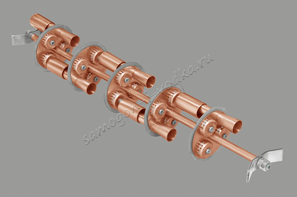 Медная вставка колонны Д80-500 5тарелок Вакум