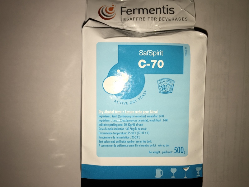 Дрожжи спиртовые активные "SAF SPIRIT C-70"  500g (для Рома)