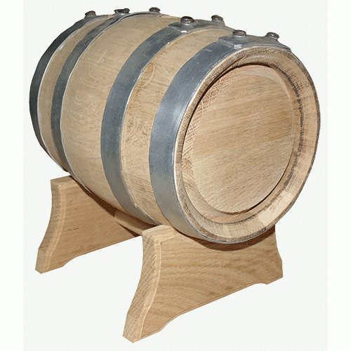 Бочонок дубовый без крана на подставке 6 литров