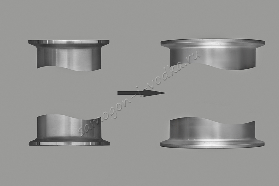 Соединение верх и низ кламп 3.0" вместо соединения кламп 2,0" (DN50)