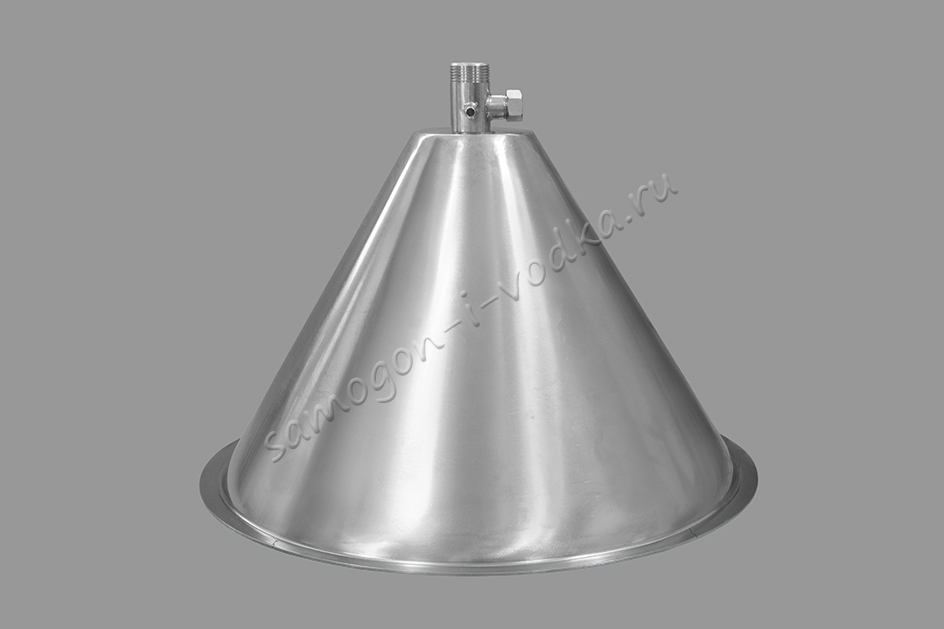 Конусная крышка "аламбик" для кубов 50, 75 литров/УПВК 50/75/80 литров (D400) v2.0