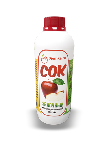 Концентрированный натуральный сок "Яблоко" бутылка 1 кг