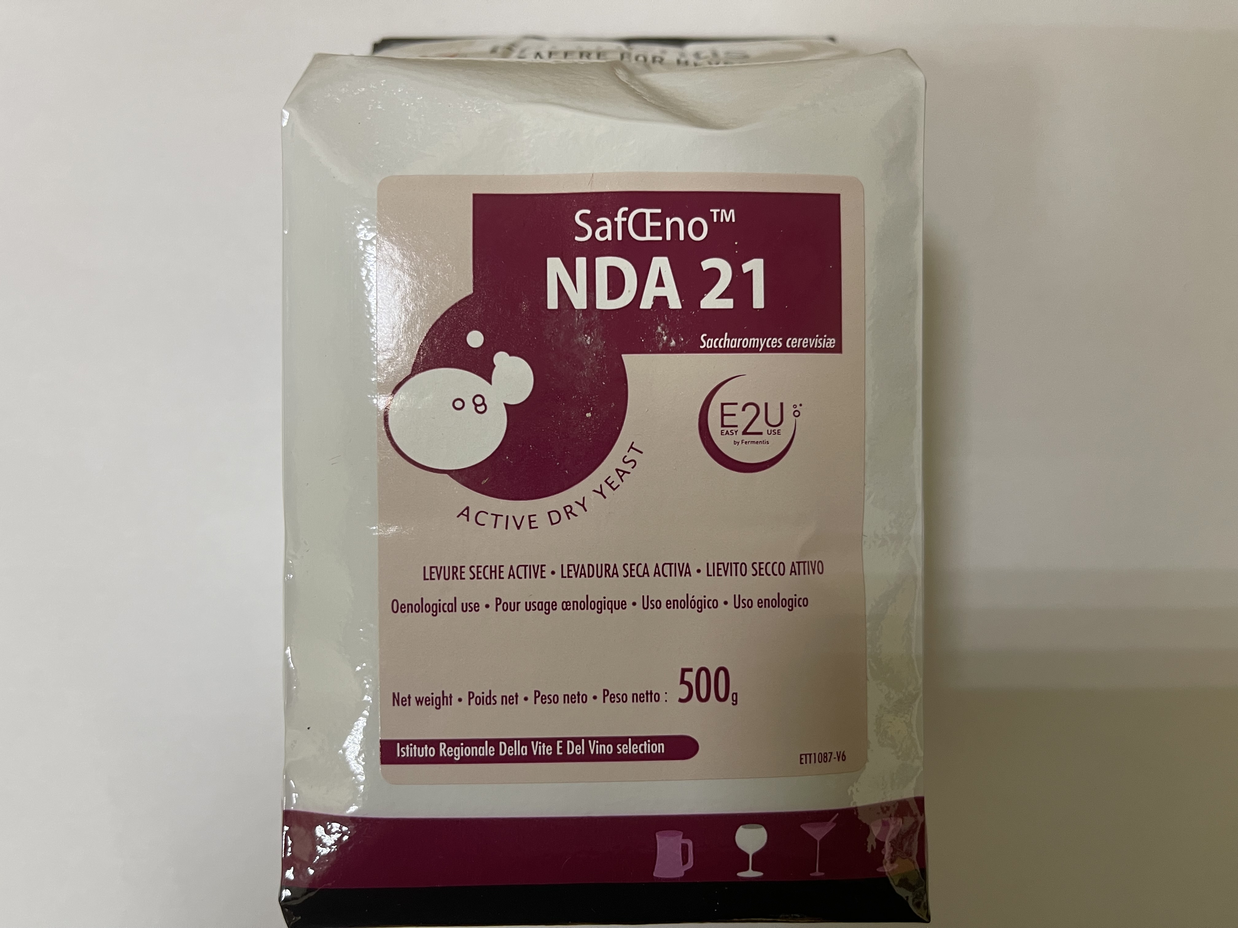 Винные дрожжи NDA 21 для красных вин 500гр