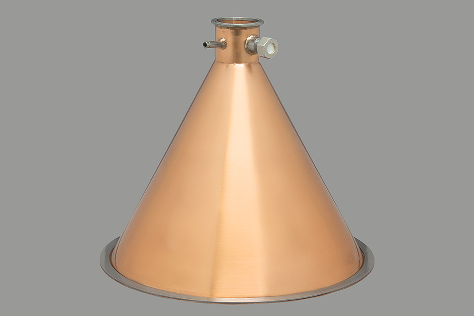 Медная конусная крышка "аламбик" для кубов ХД-2d-17, 25, 27 литров (D320)