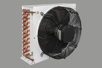 конденсатор CD 5.4  двигатель крыльчатки и решетка KT S - 1,68 -125 3