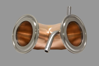 Полуотвод 90 градусов со штуцерами (2)